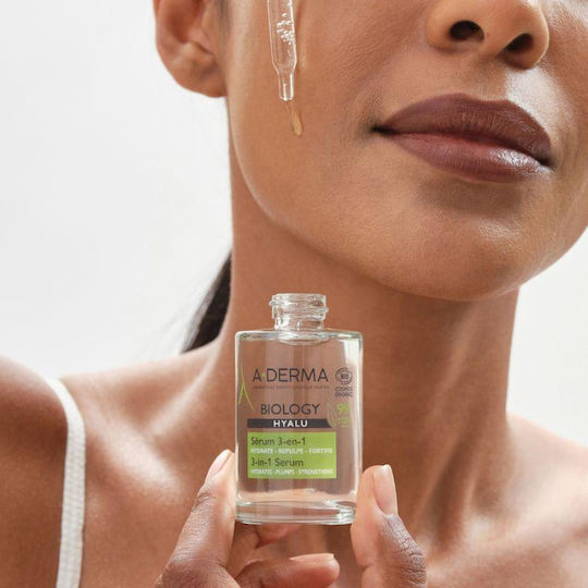 A-Derma Biology Hyalu Organic 3in1 Ενυδατικό Serum Προσώπου με Υαλουρονικό Οξύ για Αναζωογόνηση 30ml