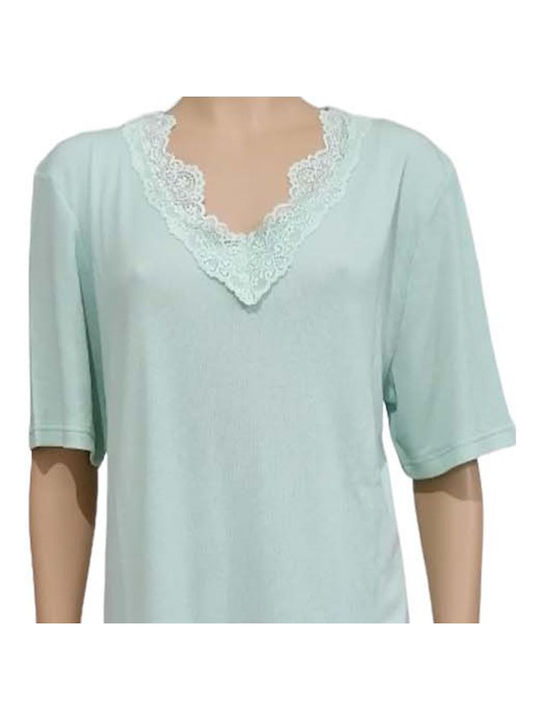 Koyote Summer Women's Cotton Pyjama Top Turquoise