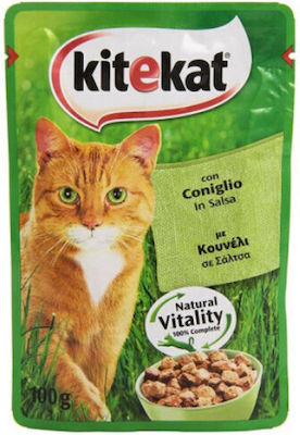 Kitekat Φακελάκι Nasses Katzenfutter für Katze in Beutel mit Kaninchen 85gr