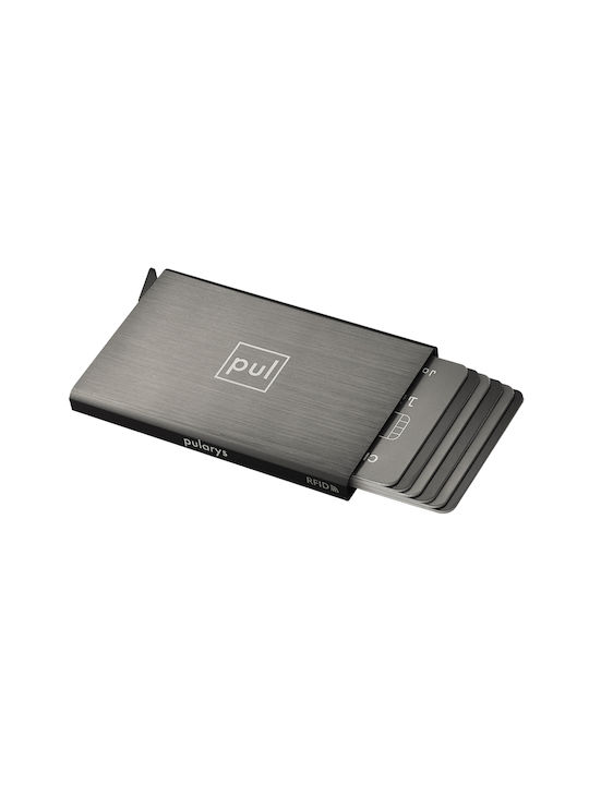 Pularys Men's Card Wallet with RFID Gray