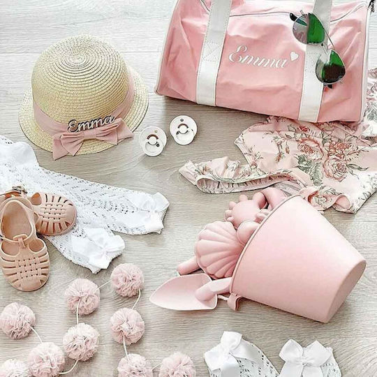 Scrunch Κουβαδάκι Παραλίας από Σιλικόνη σε Ροζ Χρώμα