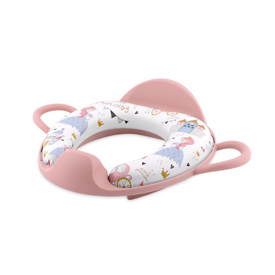 Lorelli Toddler Toilet Seat Soft-Padded with Handles Pink