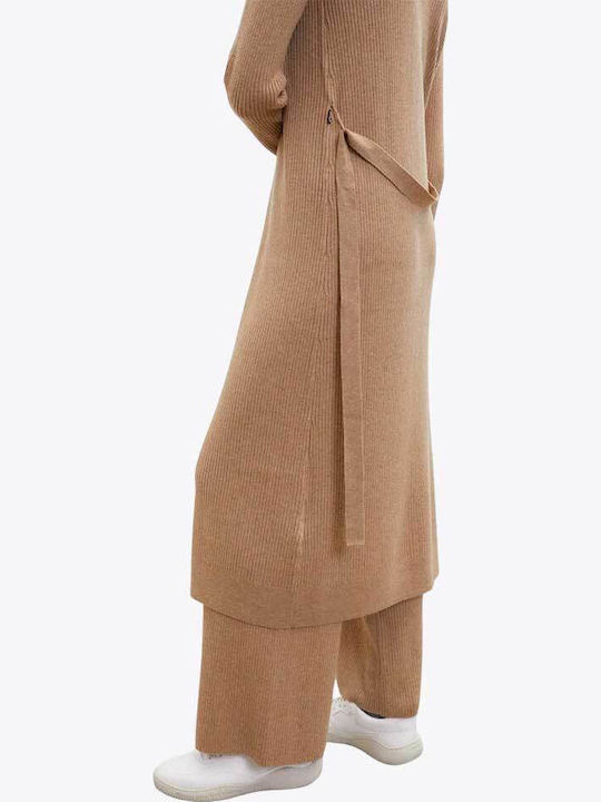 Dama Tesatura Pantaloni Tabac maro