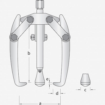 Gedore 1.14/1 Extractor Bipod 130mm