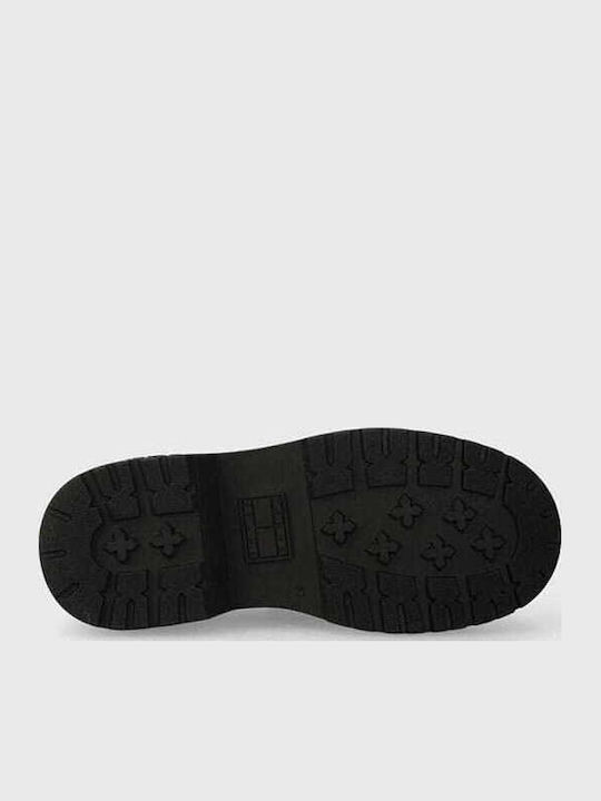 Leather Women's Moccasins in Black Color