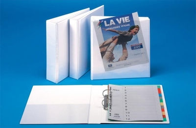 Φ-Plast Arc Ring Binder 4/32 for A4 Paper with 4 Rings White 4D - 4εκ Ράχη