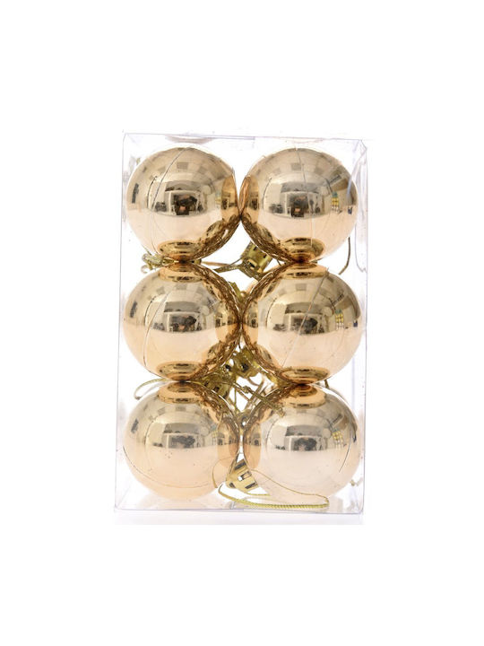 Iliadis Christmas Plastic Ball Ornament Gold 6x6cm 12pcs