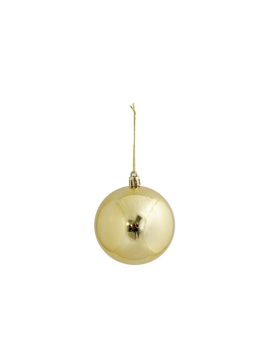 Weihnachtshänger Kugel Ornament Plastik Gold Set 6Stück