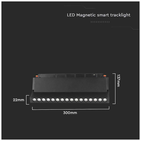 V-TAC LED Lumina liniară Lumină Plafon 18W Alb natural IP20