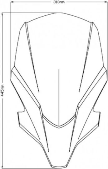Puig Generation Touring Motorcycle Windshield & Windscreen Tinted Visor for Yamaha MT-07 20619N