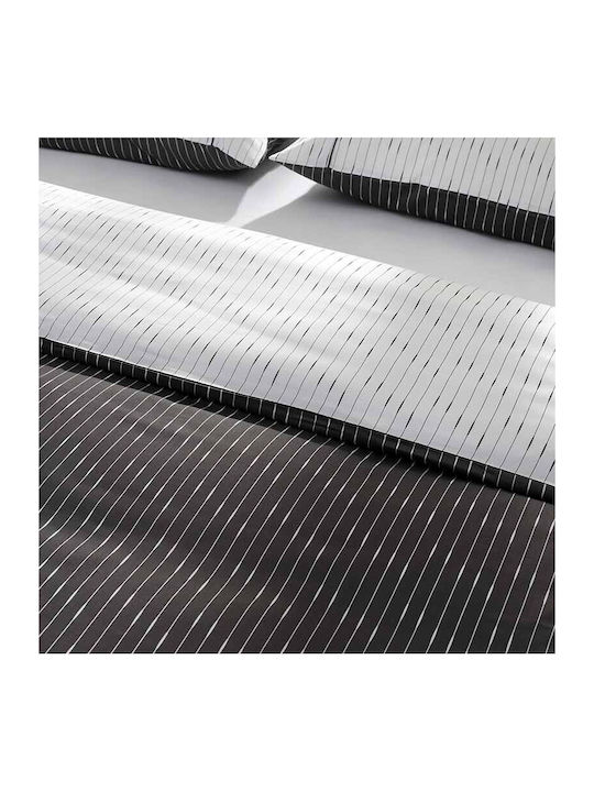 Hauz Duvet Cover Set King Size with 2 Pillowcases 270x250 Gray