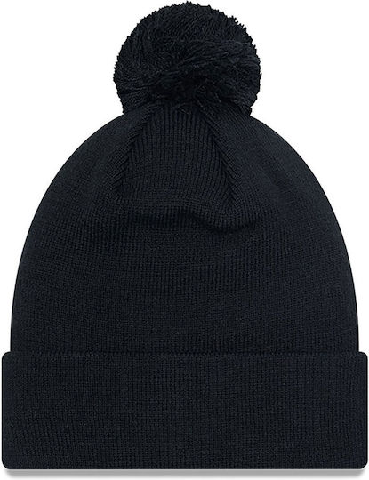 Pom Pom Beanie Unisex Beanie Knitted in Black color