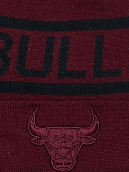 New Era Knitted Beanie Cap Burgundy