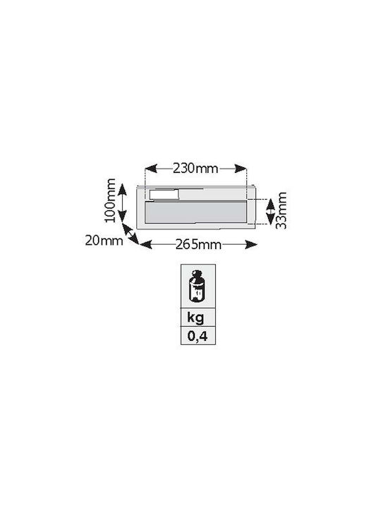Viometal LTD Torino 205 Mailbox Slot Inox in Black Color 23x10x26.5cm