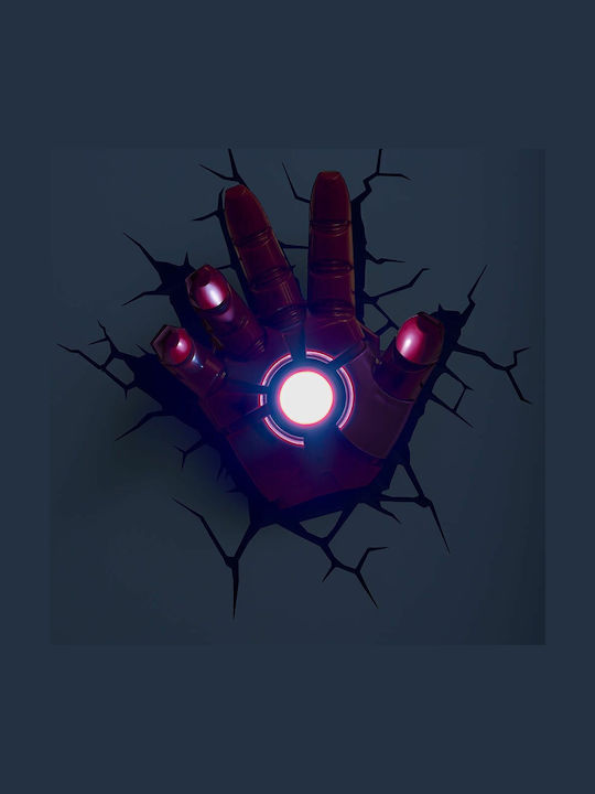 The Source Led Plastic Kids Wall Light Iron Man Hand