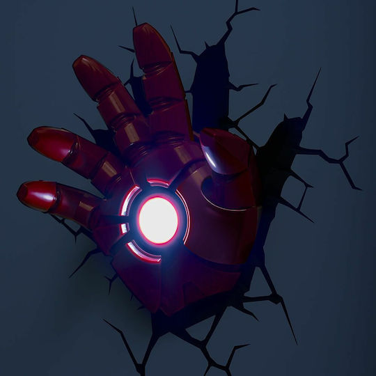 The Source Kinder Wandleuchte LED Kunststoff Iron Man Hand