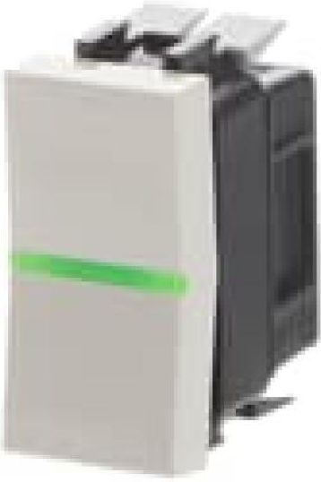 Abb Zenit Recessed Electrical Wall Switch One-Way Without Frame White