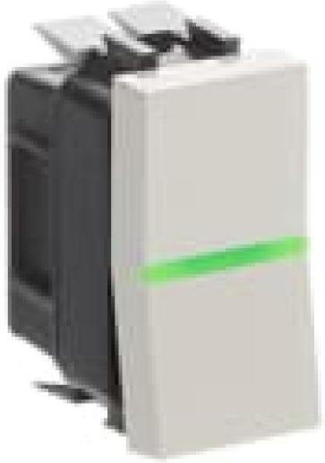 Abb Zenit Recessed Electrical Wall Switch One-Way Without Frame White