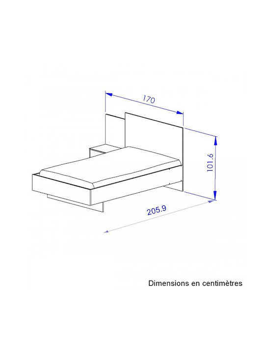 Set De Mobilier Pentru Dormitor Helvezia 120x200cm 3 Bucăți