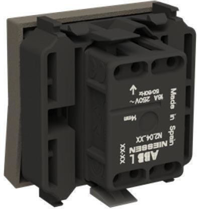 Abb Zenit Front Plate Wall Push Bell Button without Frame Gray 702387