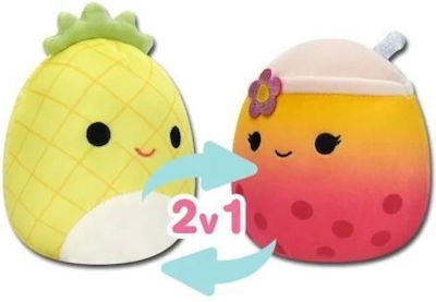 Jazwares Jucărie de Pluș Squishmallows Flipmallows 2in1 Bubble Tea - Ananas 13 cm pentru 3+ Ani