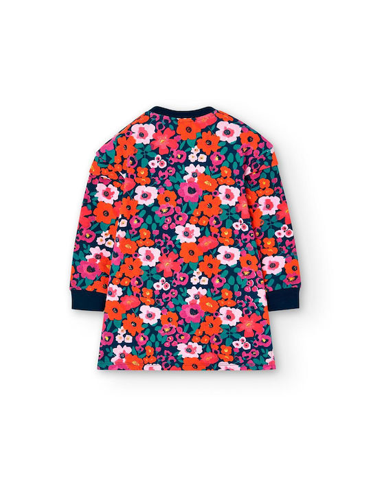 Boboli Kids Dress Floral Long Sleeve Multicolour