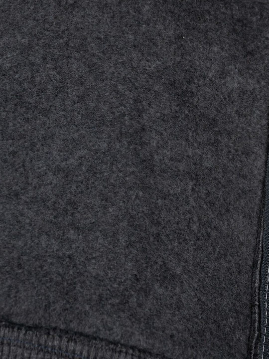Παιδική Ζακέτα Φούτερ Fleece με Κουκούλα Γκρι