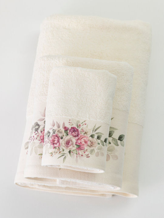 Borea 3pc Bath Towel Set Agnes White