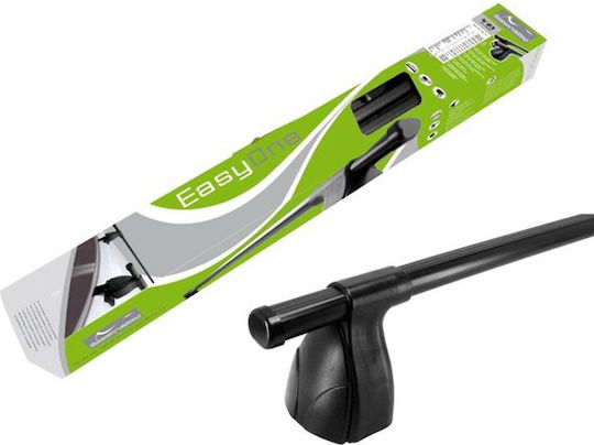 Green Valley Μπάρες Οροφής Μεταλλικές Easy One 117εκ. Universal για Αυτοκίνητα με Εργοστασιακές Μπάρες (Σετ με πόδια) Μαύρες