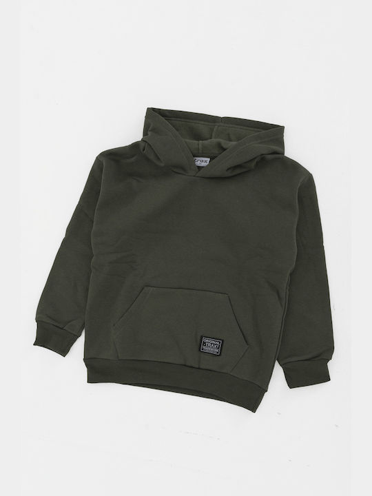 Trax Kinder Sweatshirt mit Kapuze Khaki