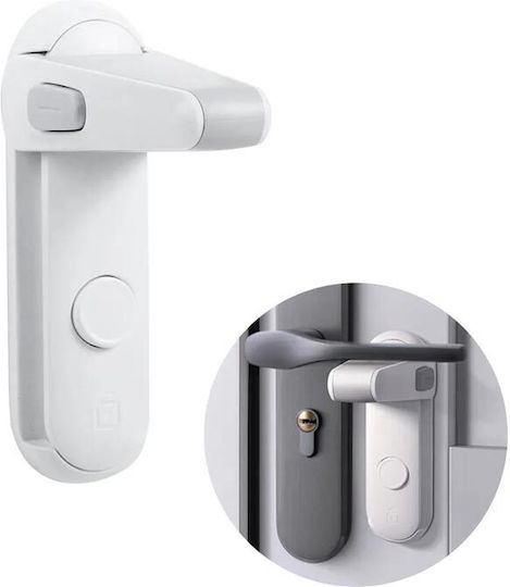 Door Safety Lock with Sticker in White Color 7.5x4x12.5εκ. 1pcs
