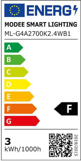 Modee Lighting Λάμπα LED 2.4W για Ντουί G4 Θερμό Λευκό 275lm