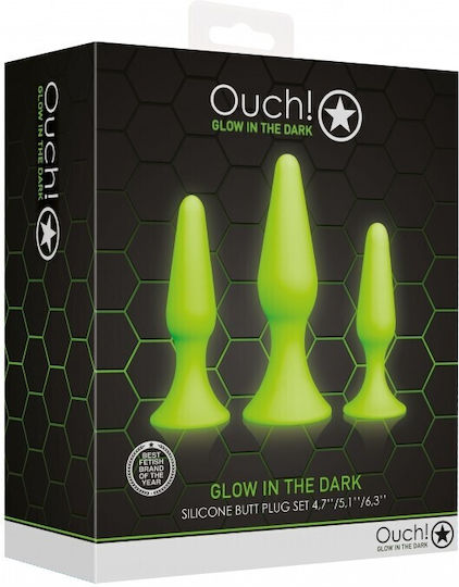 Shots Glow in the Dark Πρωκτικές Σφήνες Σετ Πράσινες