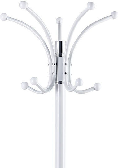 Pakketo Nicolo Καλόγερος Μεταλλικός Λευκός 37x37x175cm