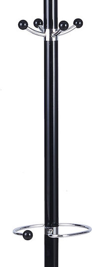 Pakketo Nicolo Freistehender Kleiderständer Metallisch Schwarz 37x37x175cm