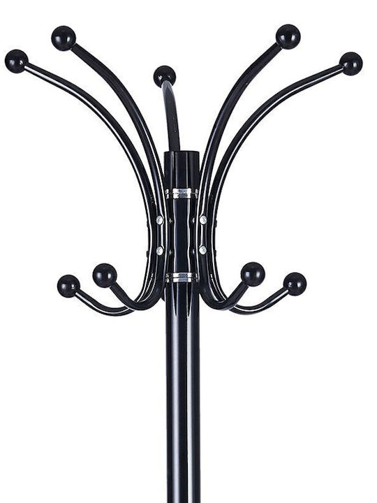 Pakketo Metallic Coat Rack Black Nicolo 37x37x175cm