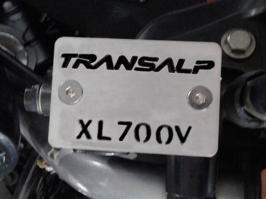 Moto Discovery Motorcycle Brake Reservoir Protector Honda Transalp / Transalp 700 Silver