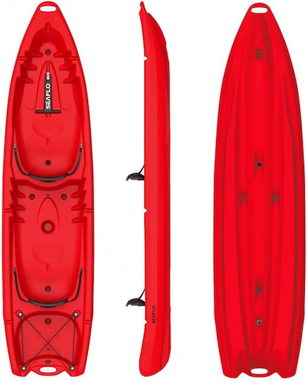Seaflo Duorum 0201-40014 Plastic Kayak Sea 2 People Red με Κουπιά