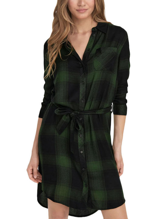 Only Summer Mini Shirt Dress Dress Green