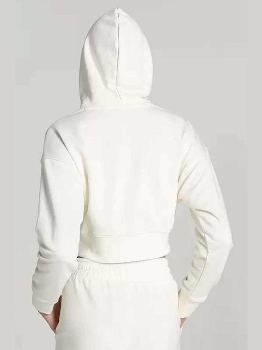 Puma Women's Cropped Hooded Sweatshirt White