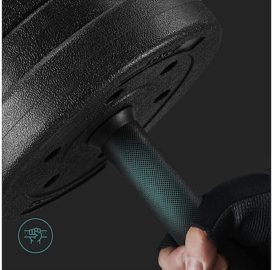 Songmics Set de gantere cu bară, greutate totală 21kg