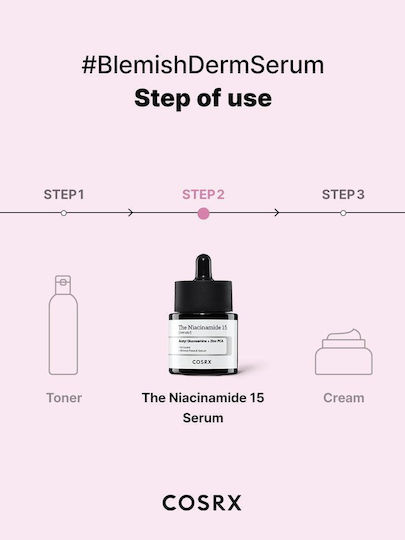 Cosrx The Niacinamide 15 Serum Προσώπου με Νιασιναμίδη για Λάμψη & Ακμή 20ml