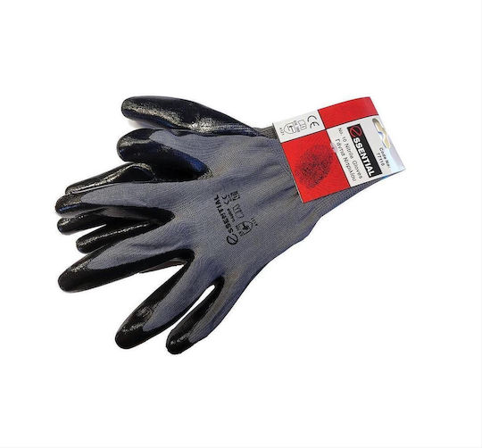 Essential Gloves for Work Gray Nitrile 1pcs