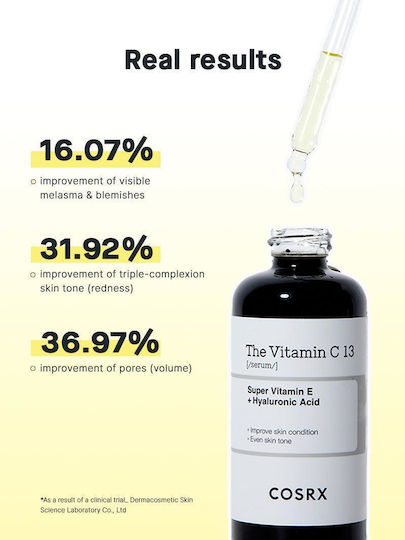 Cosrx The Vitamin C 13 Moisturizing & Anti-aging Serum Face with Vitamin C & Vitamin E for Detoxification & Dark Spots 20ml