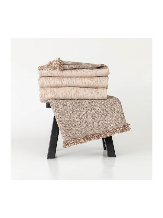 Borea Square Ριχτάρι Τετραθέσιου Καναπέ Chenille 180x350εκ. Γκρι