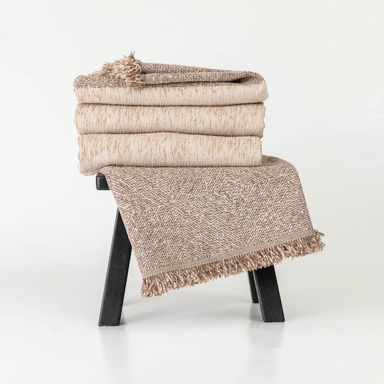 Borea Square Ριχτάρι Τετραθέσιου Καναπέ Chenille 180x350εκ. Γκρι