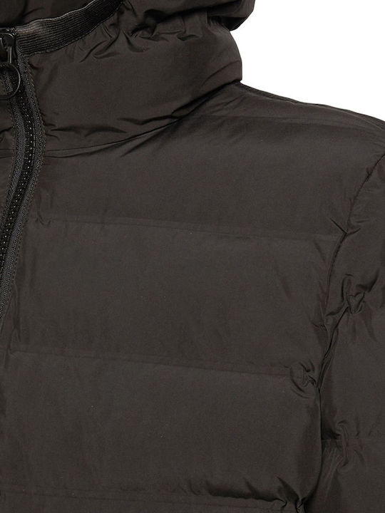 Geacă Sferică de Iarnă Puffer Negră
