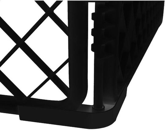 Purlov Park Dog Square made of Plastic in Black Color 90 x 90 x 60cm