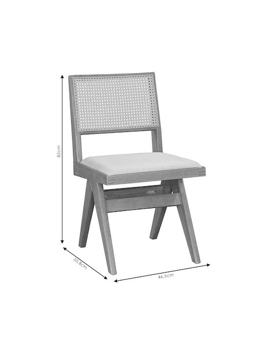 Winslow Dining Room Wooden Chair Black-natural-grey 46.5x55.8x82cm