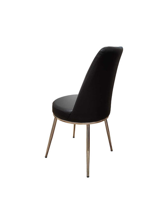 Dining Room Artificial Leather Chair Black 47x46x92cm